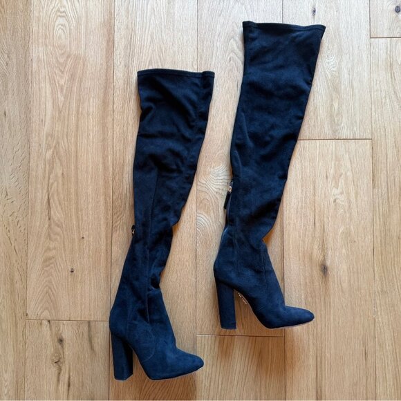 Amazing Aquazzura suede over-the-knee boots! Worn twice, 35 - Picture 1 of 13